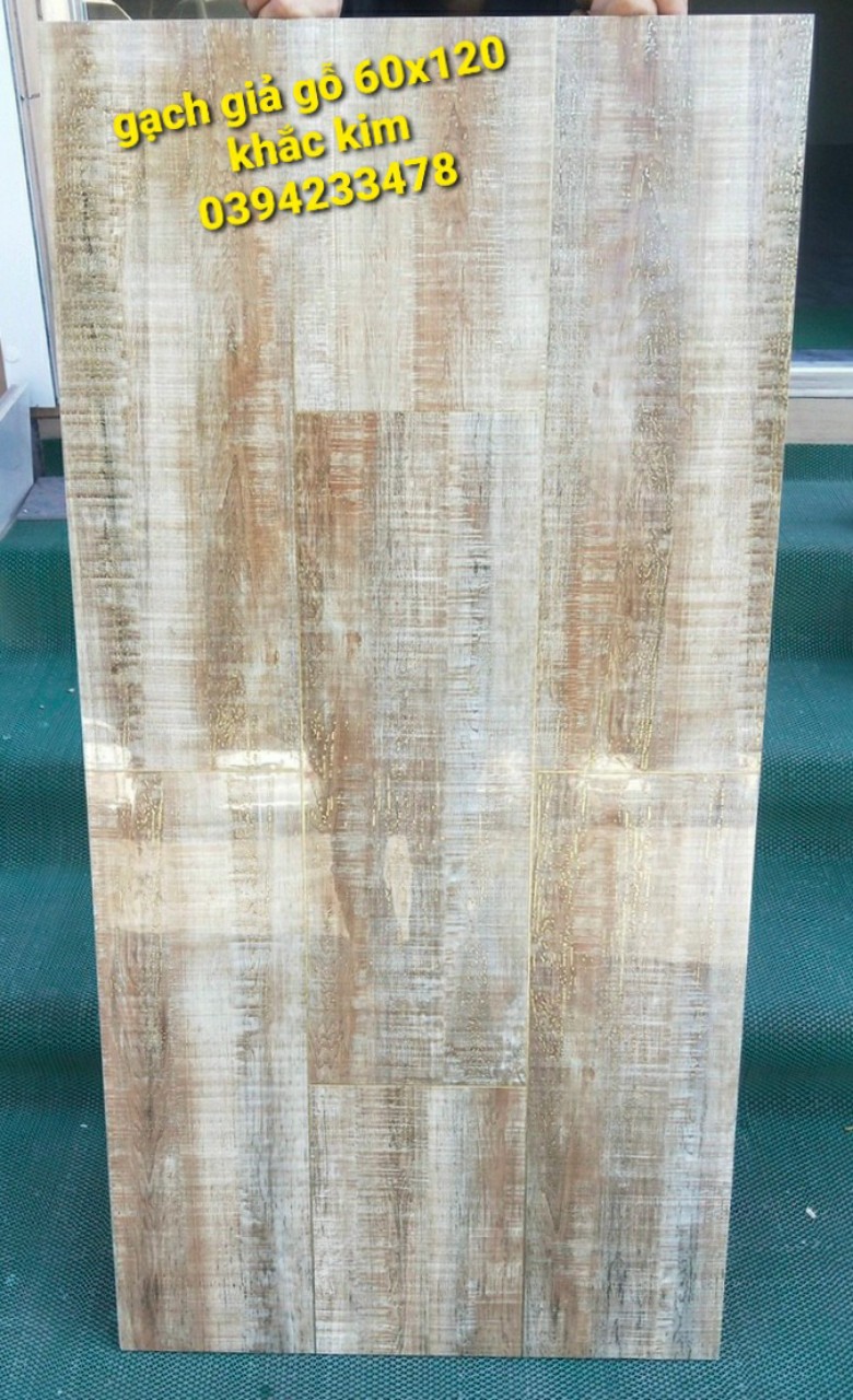 Gạch giả gỗ 60x120 Khắc kim mẫu mới