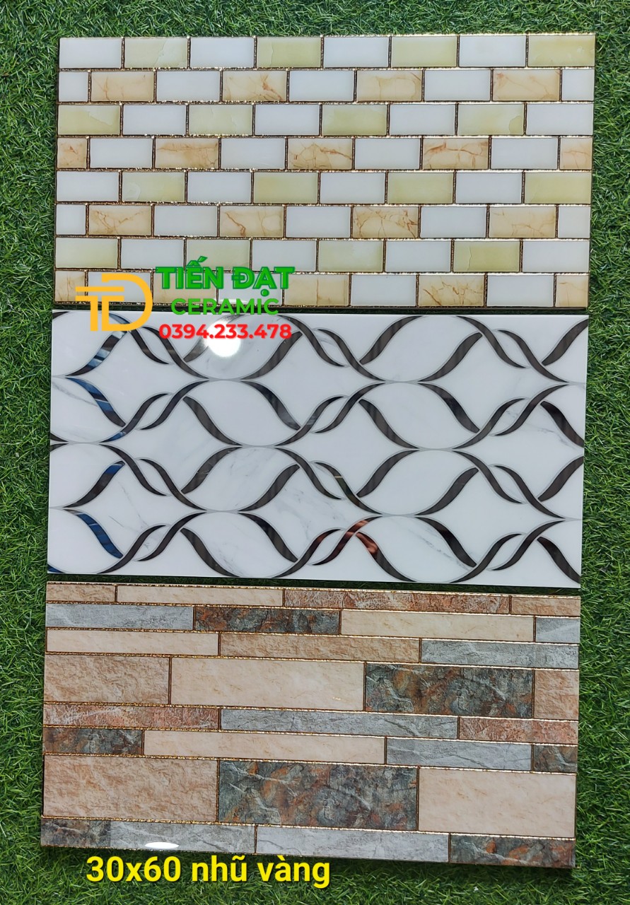 Gạch ốp lát 30x60 nhũ vàng cao cấp