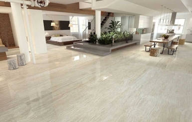 Nâng tầm không gian nhờ ốp lát những mẫu gạch lát nền phòng khách cao cấp