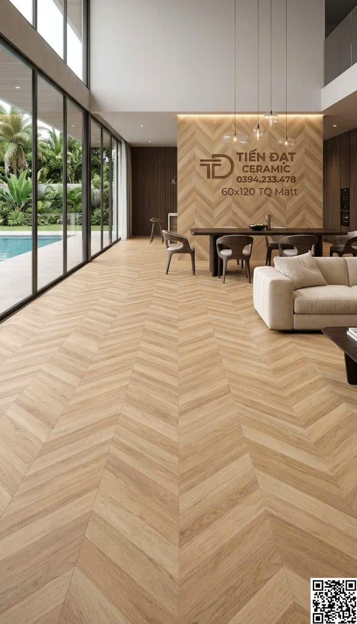 Kho Gạch Nhập Khẩu TQ 60x120 Hình Xương Cá Giả Gỗ 