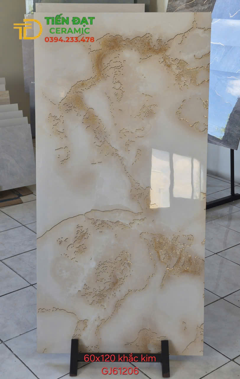 Gạch Đá Granite 60x120 Nhập Khẩu Trung Quốc Nhũ Vàng Ngọc Thạch