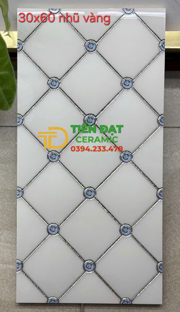 Gạch Điềm Nhấn 30x60 TQ Nhũ Bạc Ốp Trang Trí 