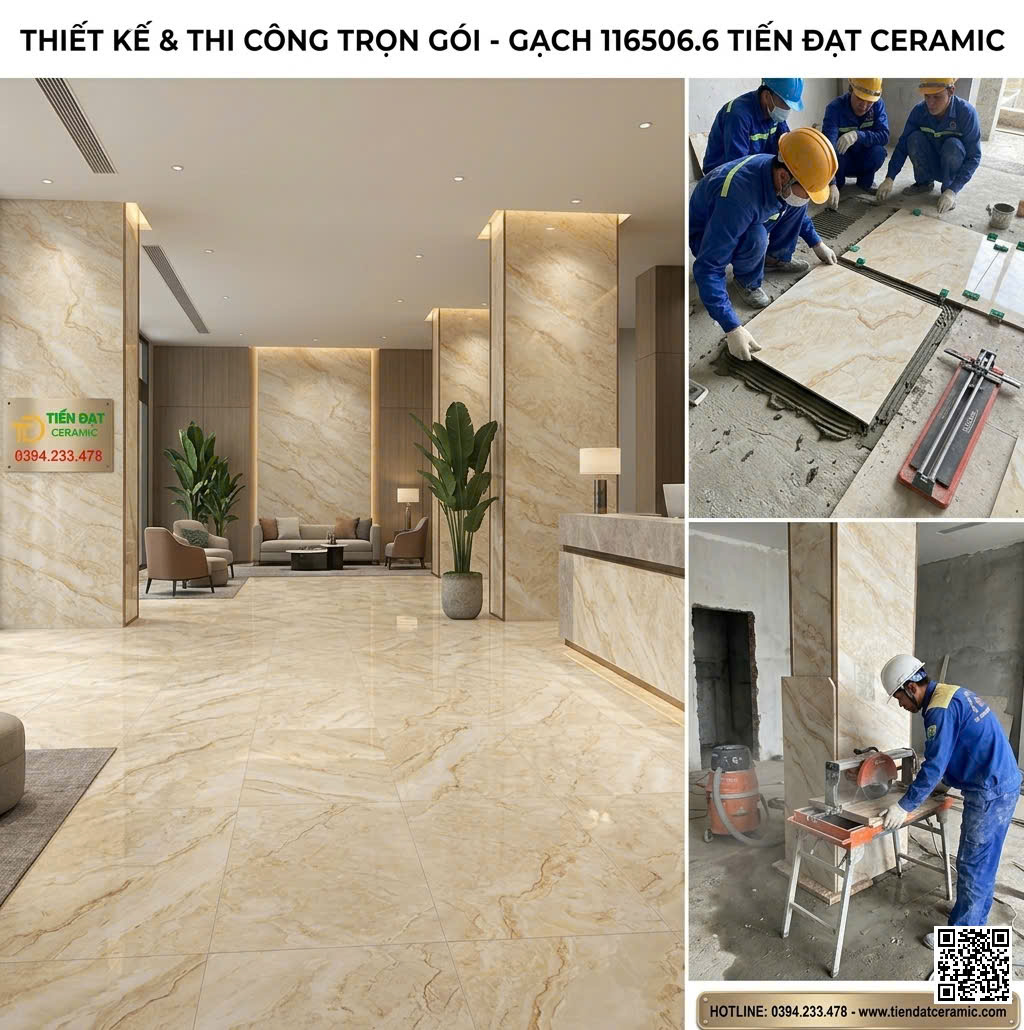 Gạch Đồng Chất TQ 100x100 Vân Vàng Ốp Lát Biệt Thự Khắc Kim