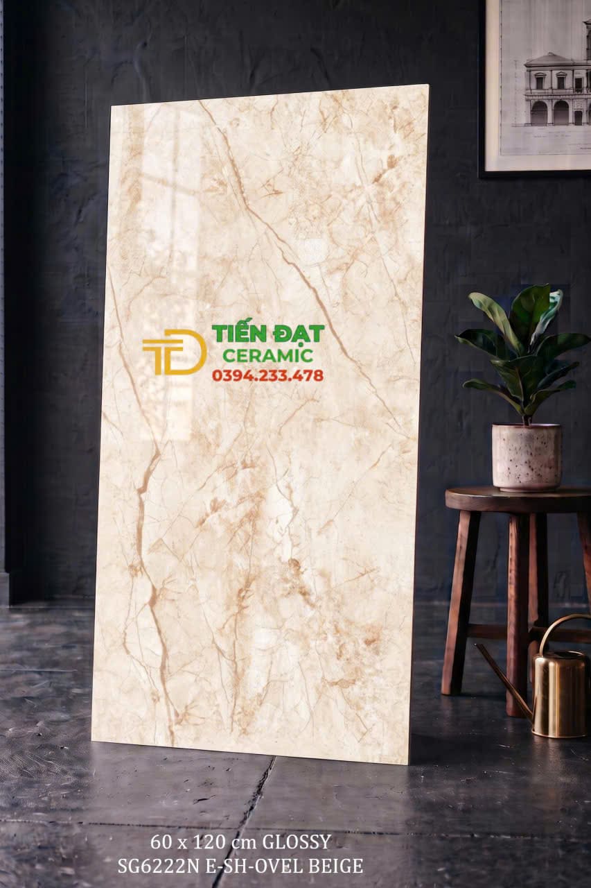 Gạch Khổ Lớn 60x120 Vân Vàng ỐP Lát Theo Phong Thủy