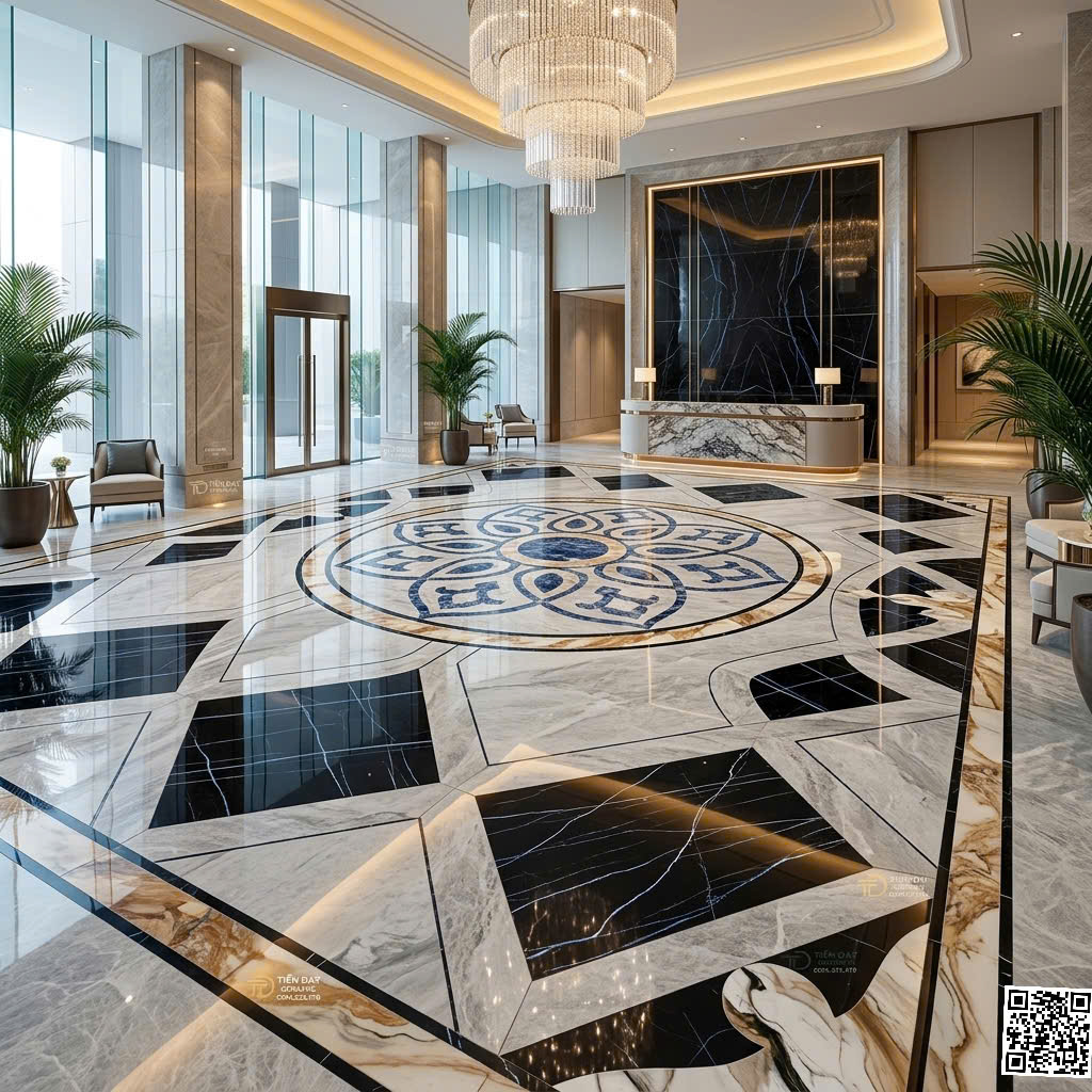 Gạch Nhập Khẩu TQ Nhũ Vàng 80x80 Lát Nền 