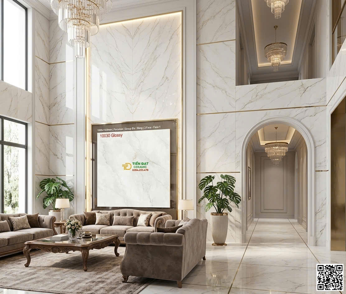 Gạch Ốp Lát 100x100 Khổ Lớn Lát Biệt Thự Cao Mẫu Mới