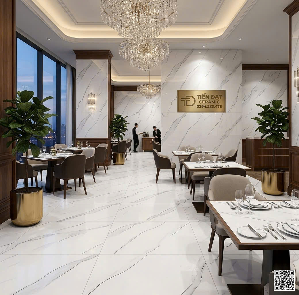 Gạch Nhập Khẩu TQ 60x60 Trăng Vân Khắc Kim Ánh Vàng