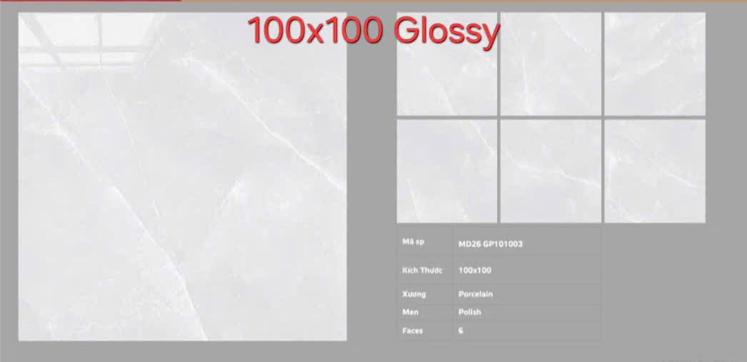 Gạch Ốp Tường 100x100 Khổ Lớn Vân Giả Đá Mẫu Mới Nhất