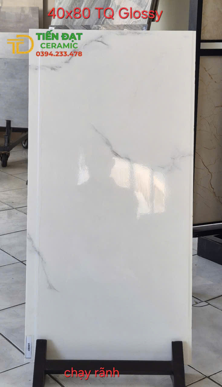 Gạch Ốp Tường TQ 40x80 Trắng Vân Vi Tinh Bán Chạy Nhất