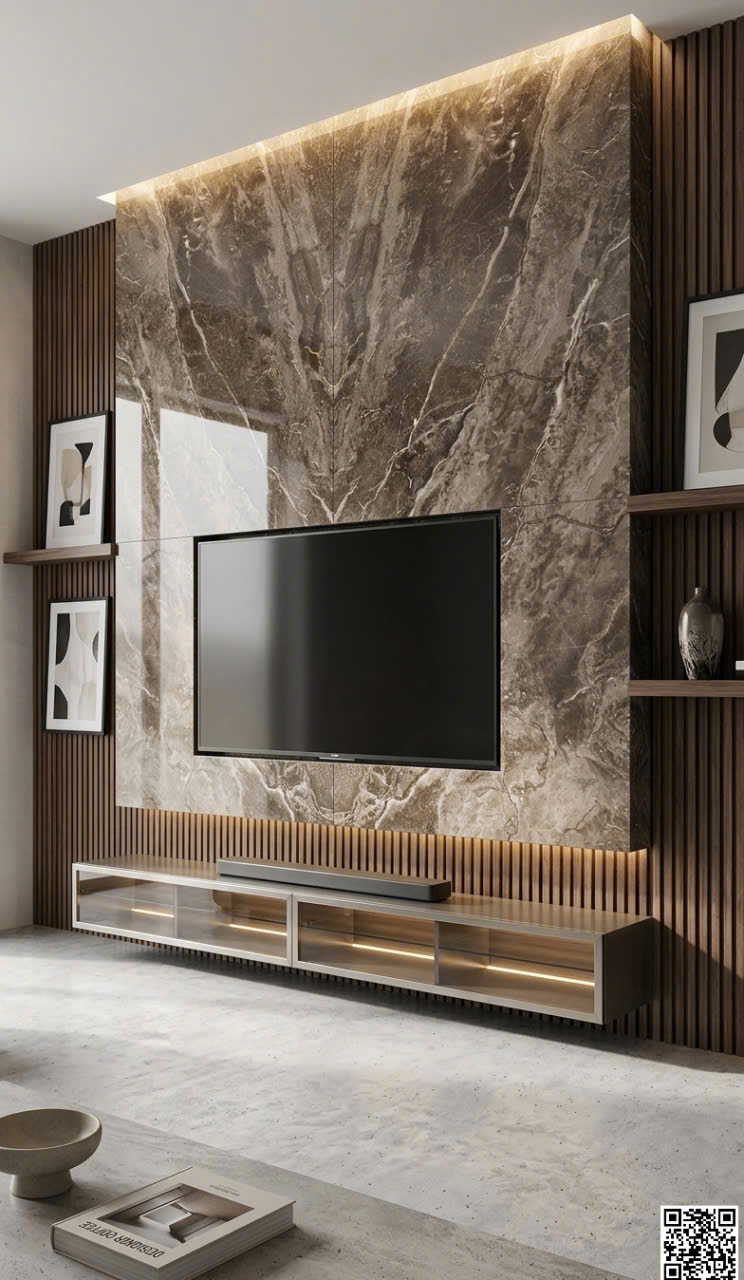 Gạch Trang Trí 40x80 Vân Nâu Nhũ Vàng TQ Mới Nhất