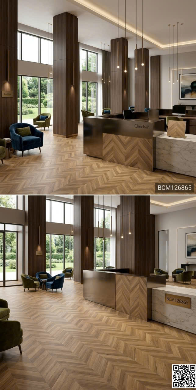 Gạch Giả Gỗ Xương cá 60x120 Đá Mờ Khổ Lớn Lát Nền Mẫu Mới