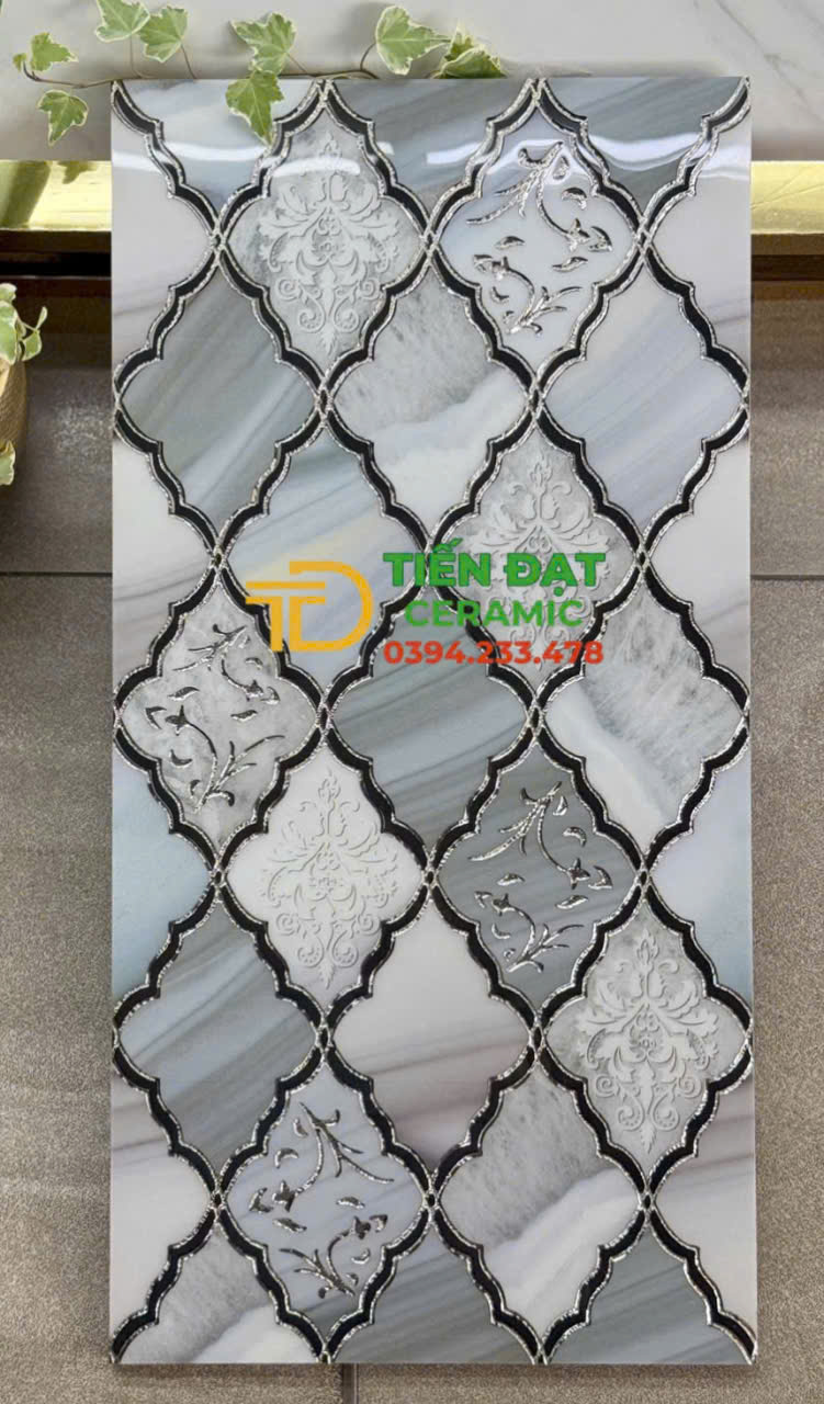 Tổng Kho Gạch TQ 30x60 Hoa Văn Nhũ Vàng Bạc Tại Nha Trang
