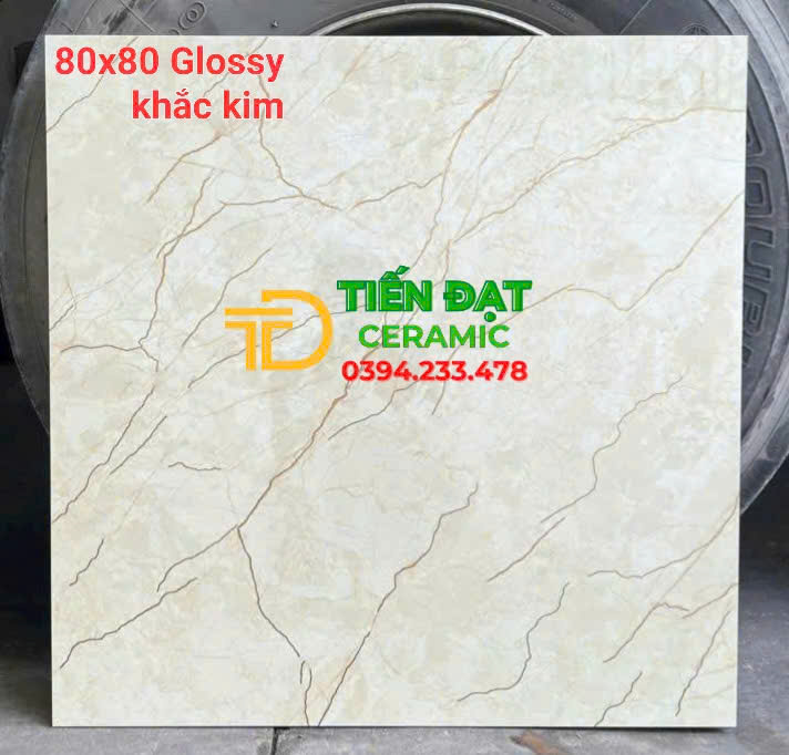 Đá Granite TQ 80x80 Lát Nền Vân Vàng Khắc Kim
