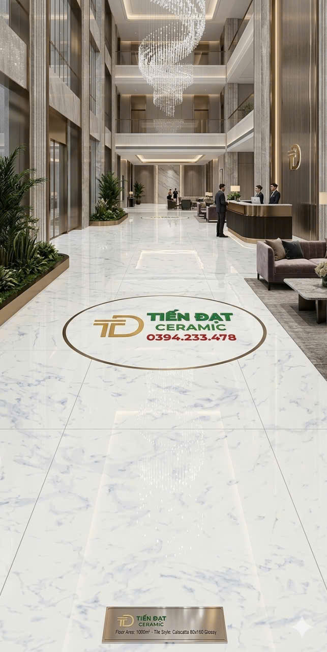 Đá Bóng Kiếng Cao Cấp Prime 80x160 Khổ Lớn Lát Khách Sạn