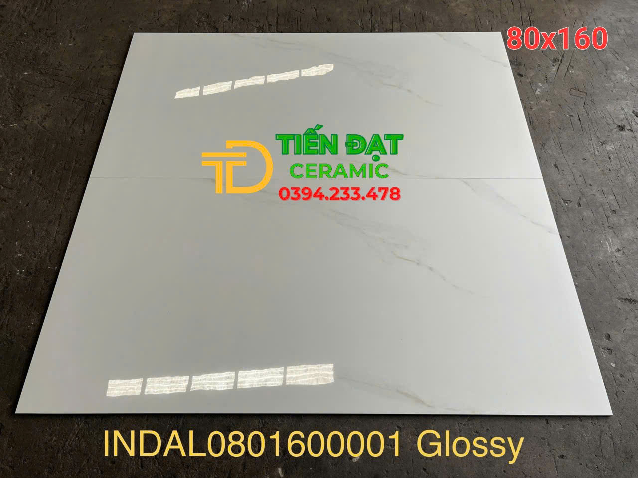 Đá Bóng Kính Vi Tinh 80x160 Trắng Vân Khổ Lớn Ốp Tường