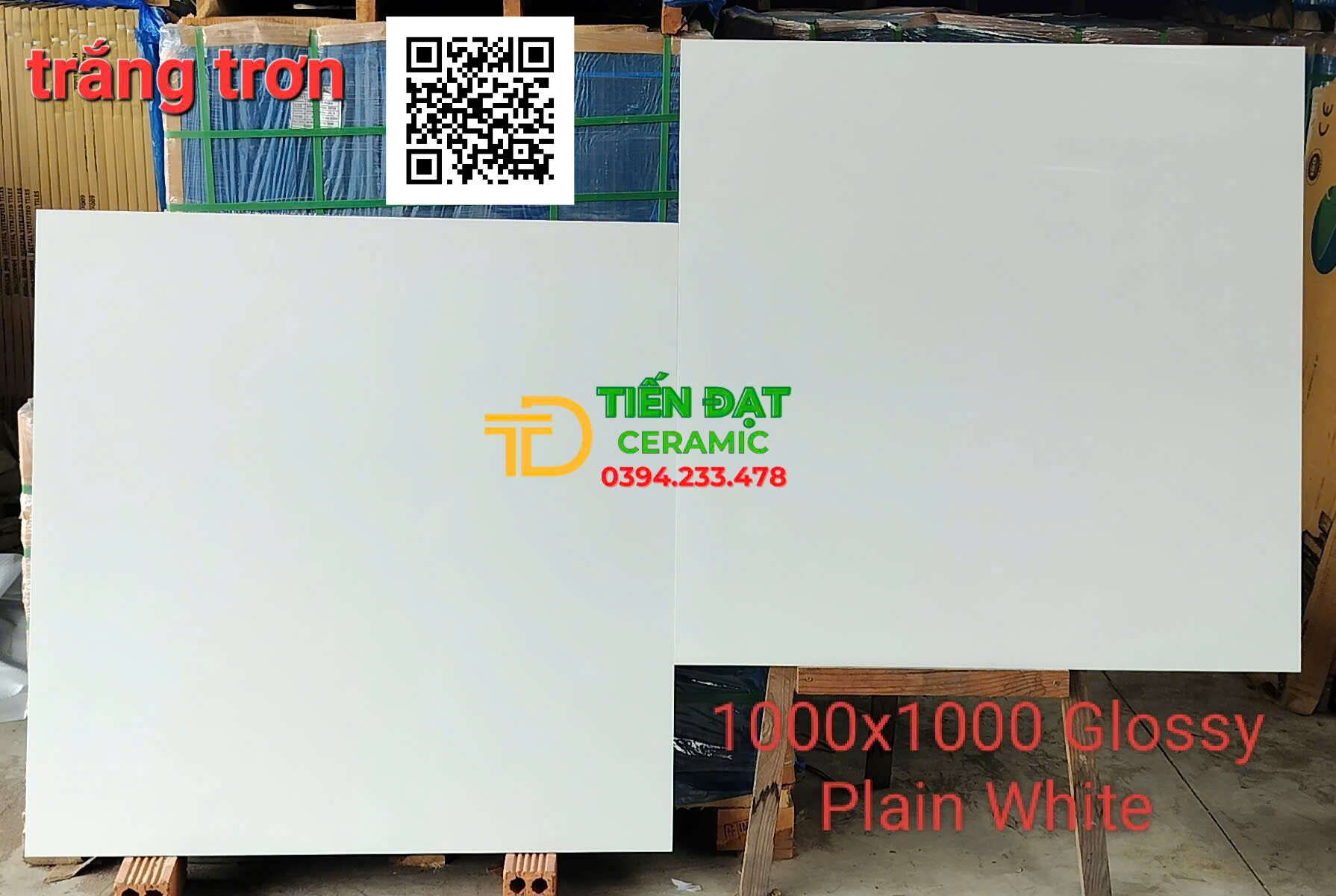 Đá Marble Trắng Trơn Kim Cương 100x100 Cao Cấp Mẫu Mới