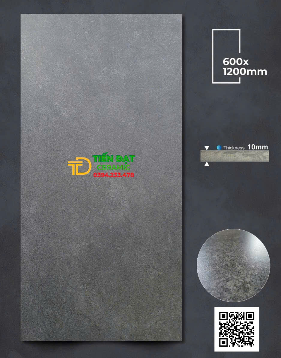 Gạch Đá Mờ Apodio 60x120 Xám Xi Măng Tinh Thể Lát Tầng Hầm
