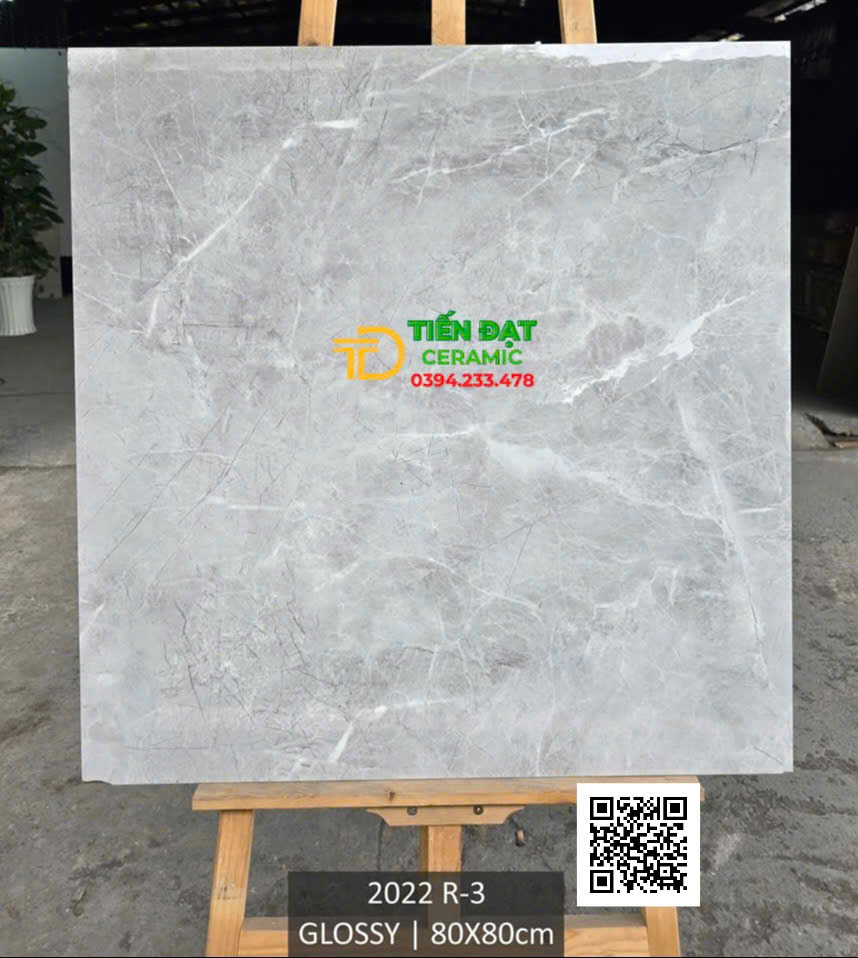 Gạch Ấn Độ 80x80 Vân Giả Đá Lát Nền Bóng Kiếng Vi Tinh