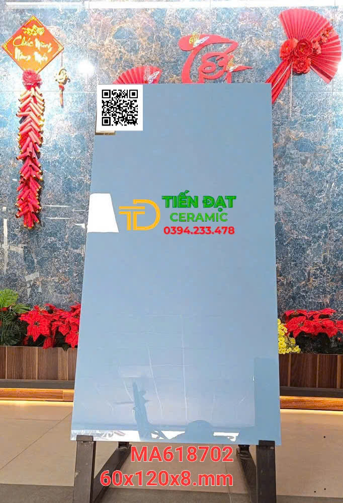 Gạch Bóng Kính Vi Tinh 60x120 Apodio Xanh Lá Trang Trí