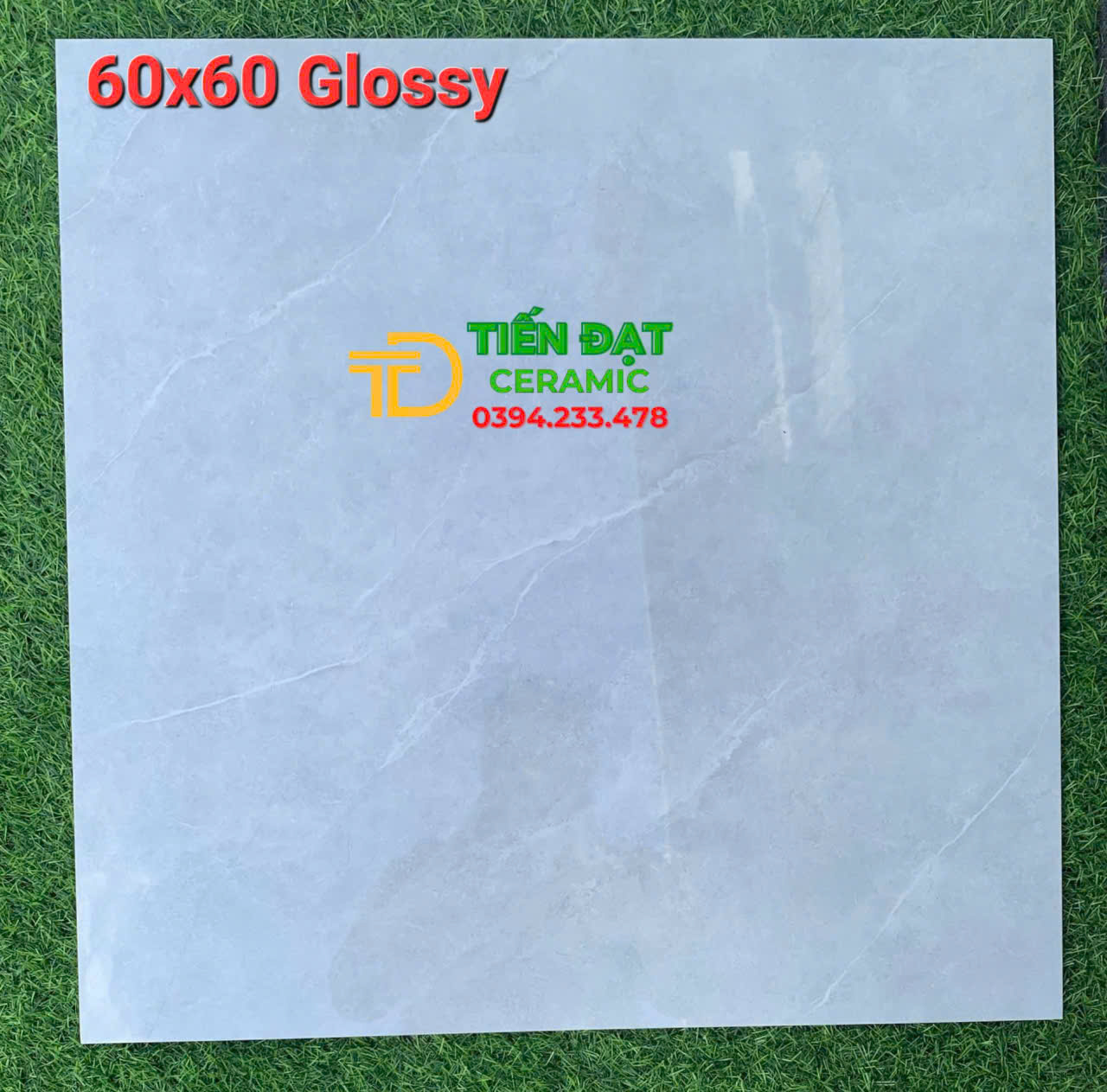 Gạch Cao Cấp Takao 60x60 Bóng Kiếng Xám Đá Xả Kho