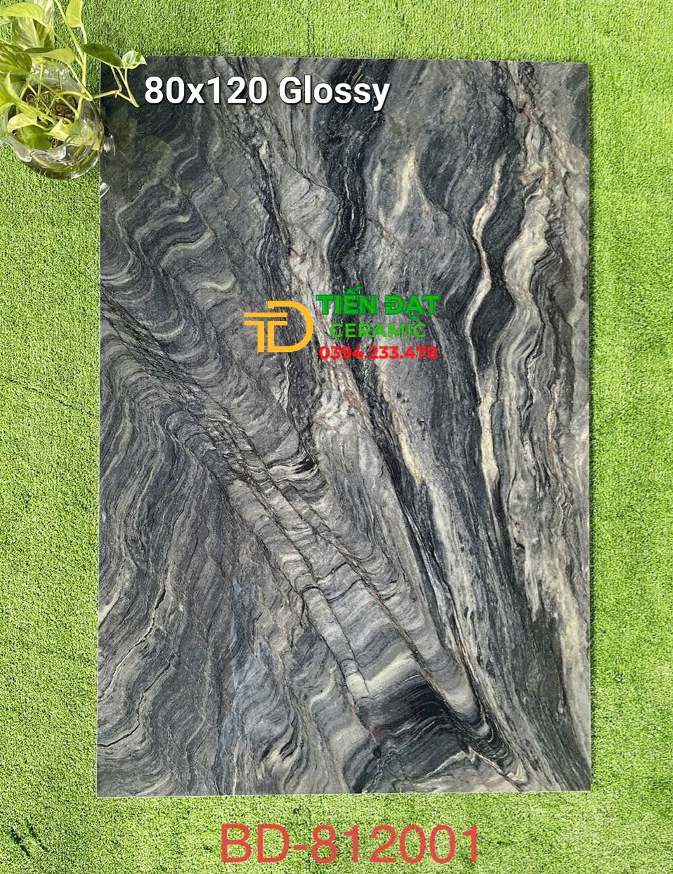 Gạch Cao Cấp Tasa 80x120 Khổ Lớn Vân Xám Đá