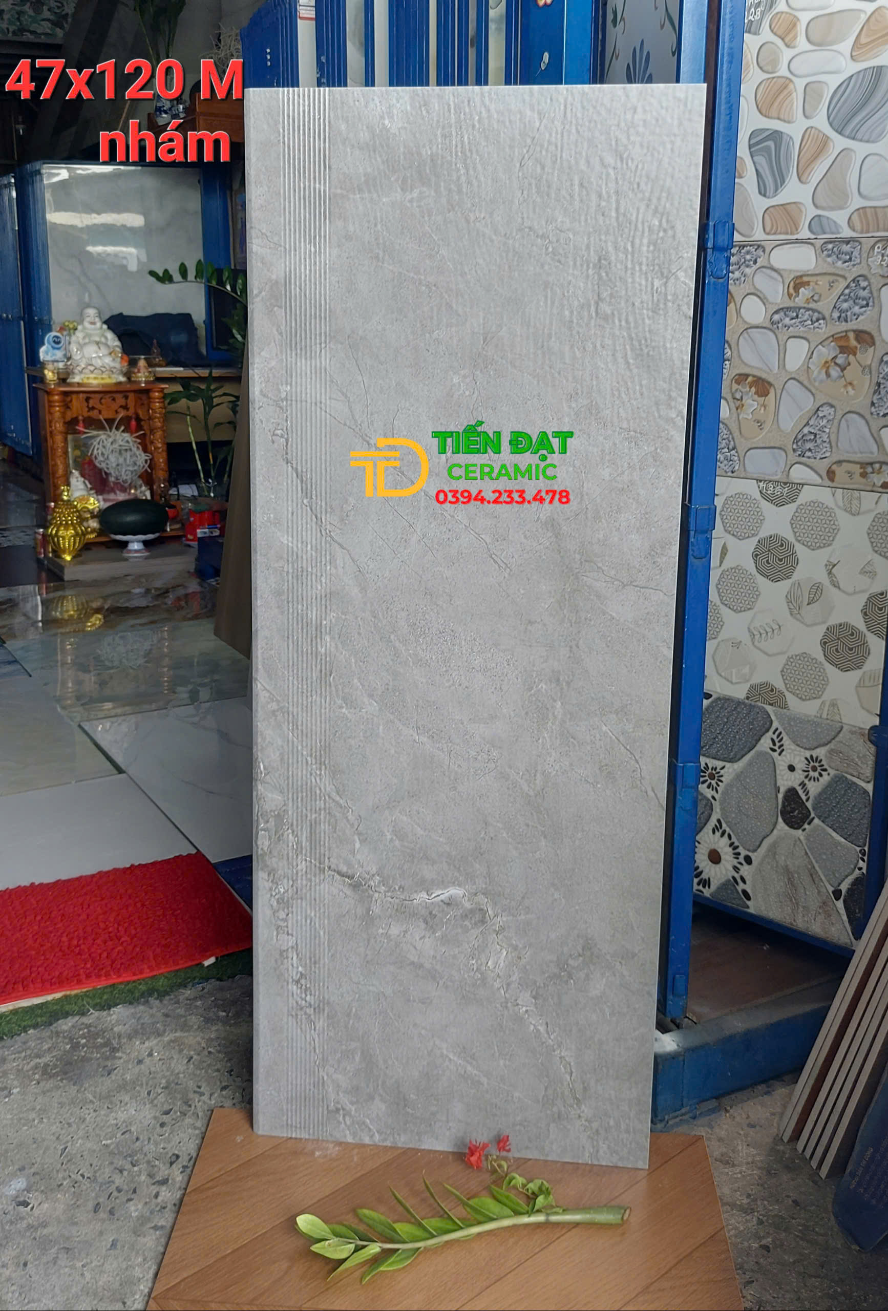 Gạch Cầu Thang 47x120 TQ Mờ Nhám Giả Đá Cao Cấp 