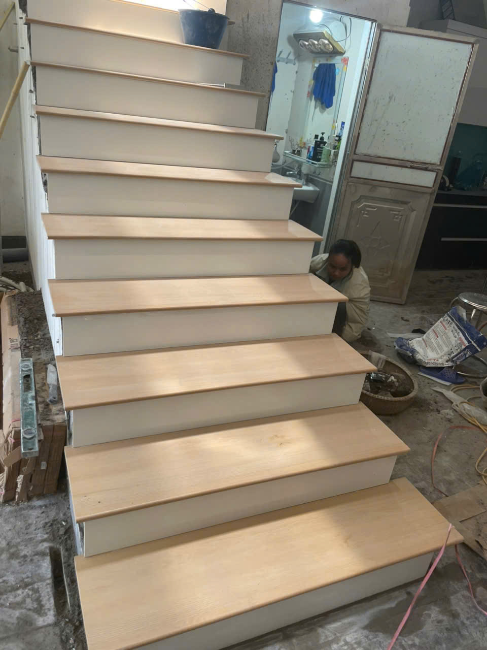 Kho Gạch Cầu Thang TQ 30x120 Đá Mờ Vân Gỗ Dày 15.m