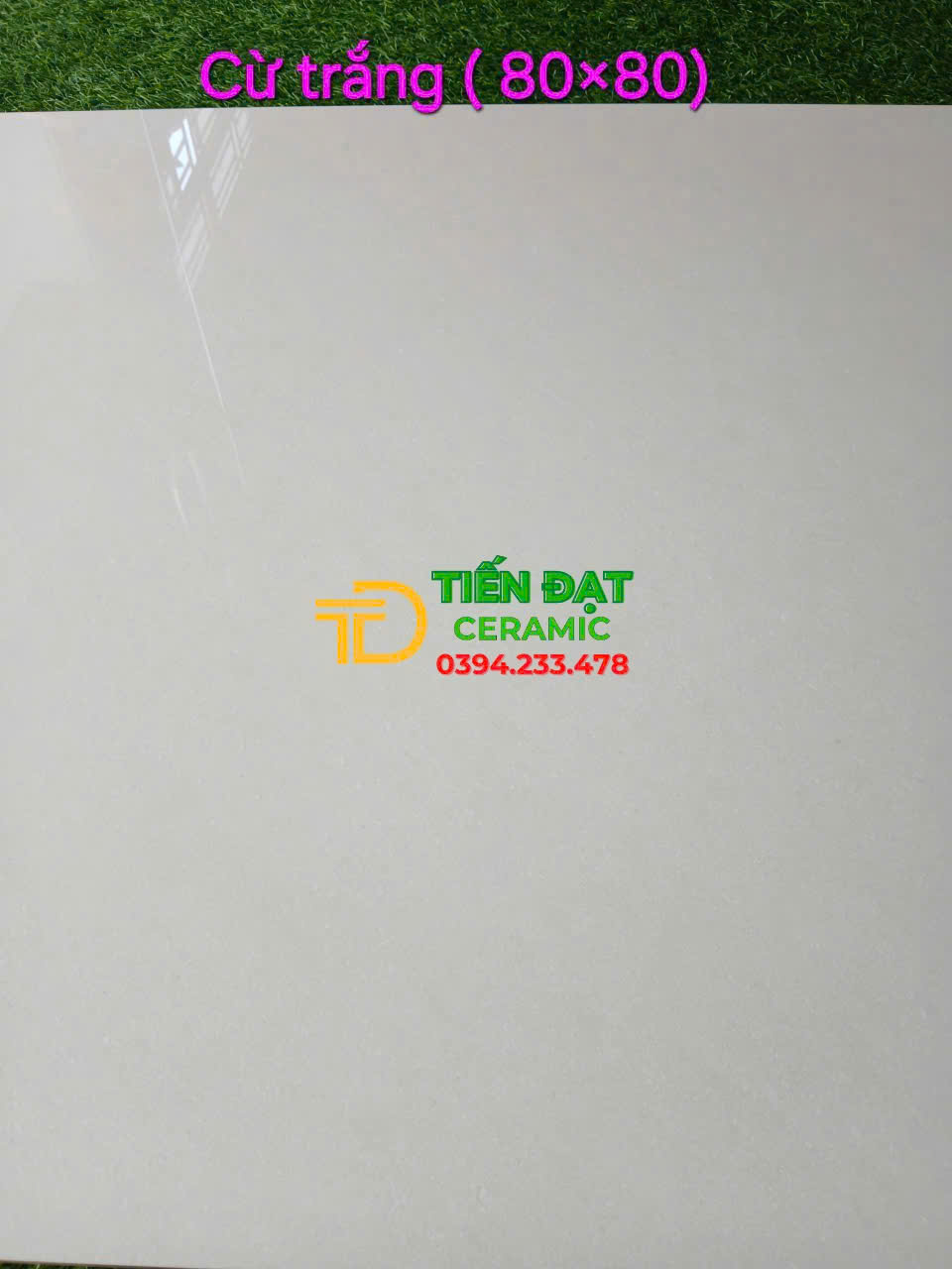 Gạch Đá Trung Quốc 80x80 Vân Xả Cừ Trắng Lát Nền