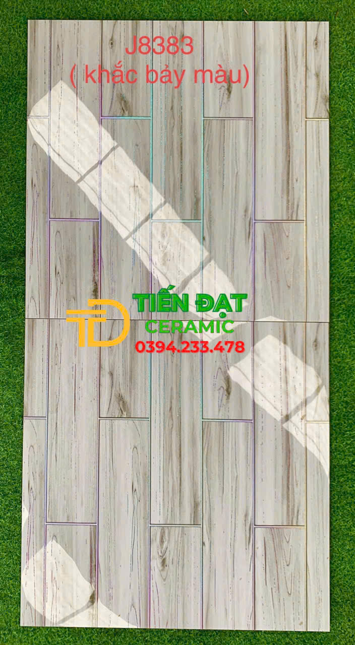 Gạch Giả Gỗ TQ 80x80 Ốp Lát Phòng Khách Nhũ Ánh Kim