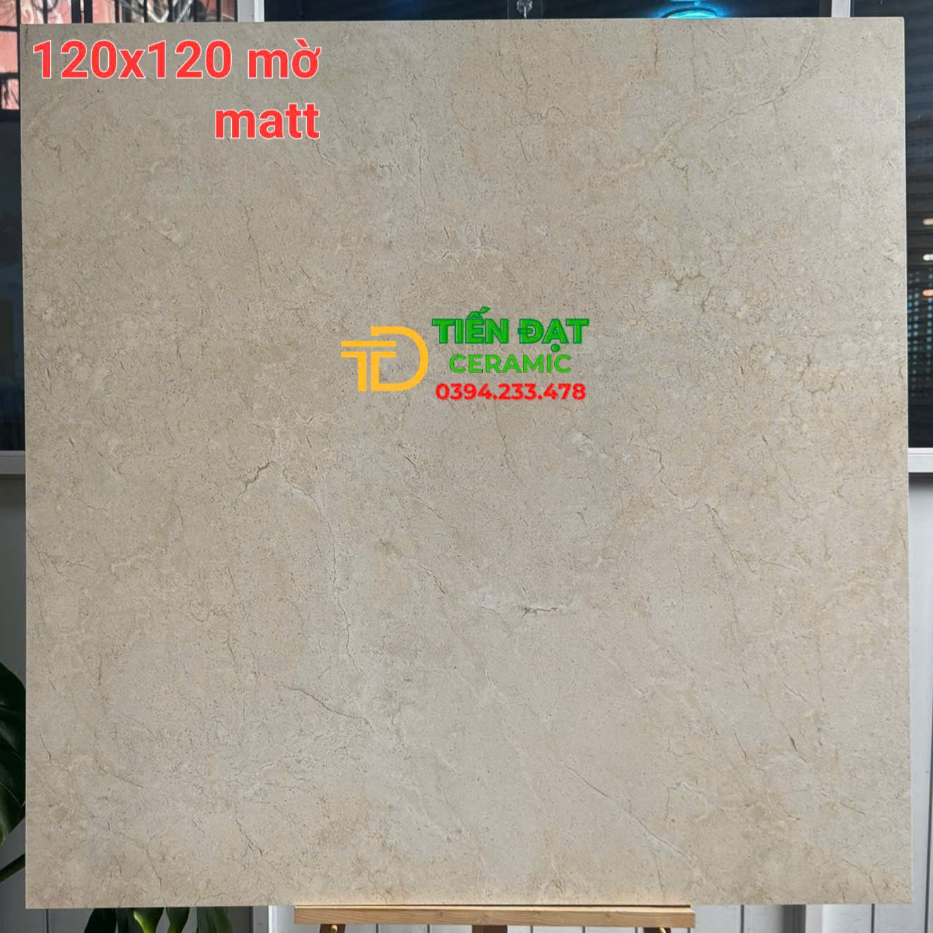 Gạch Khổ Lớn 120x120 Đá Mờ Matt Ốp Lát Phòng Khách