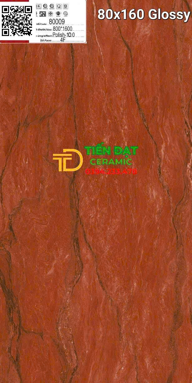 Gạch Khổ Lớn Prime 80x160 Vân Đỏ Ốp Lát Trang Trí Biệt Thự