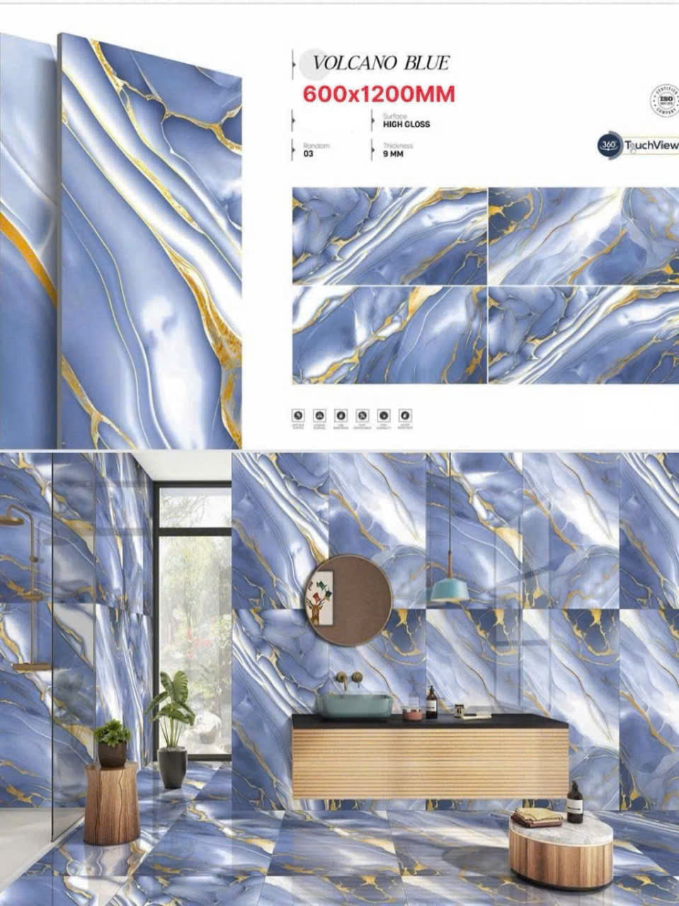 Kho Gạch Ấn Độ 80x160 Đen Vàng Nâu Ốp Tường Trang Trí