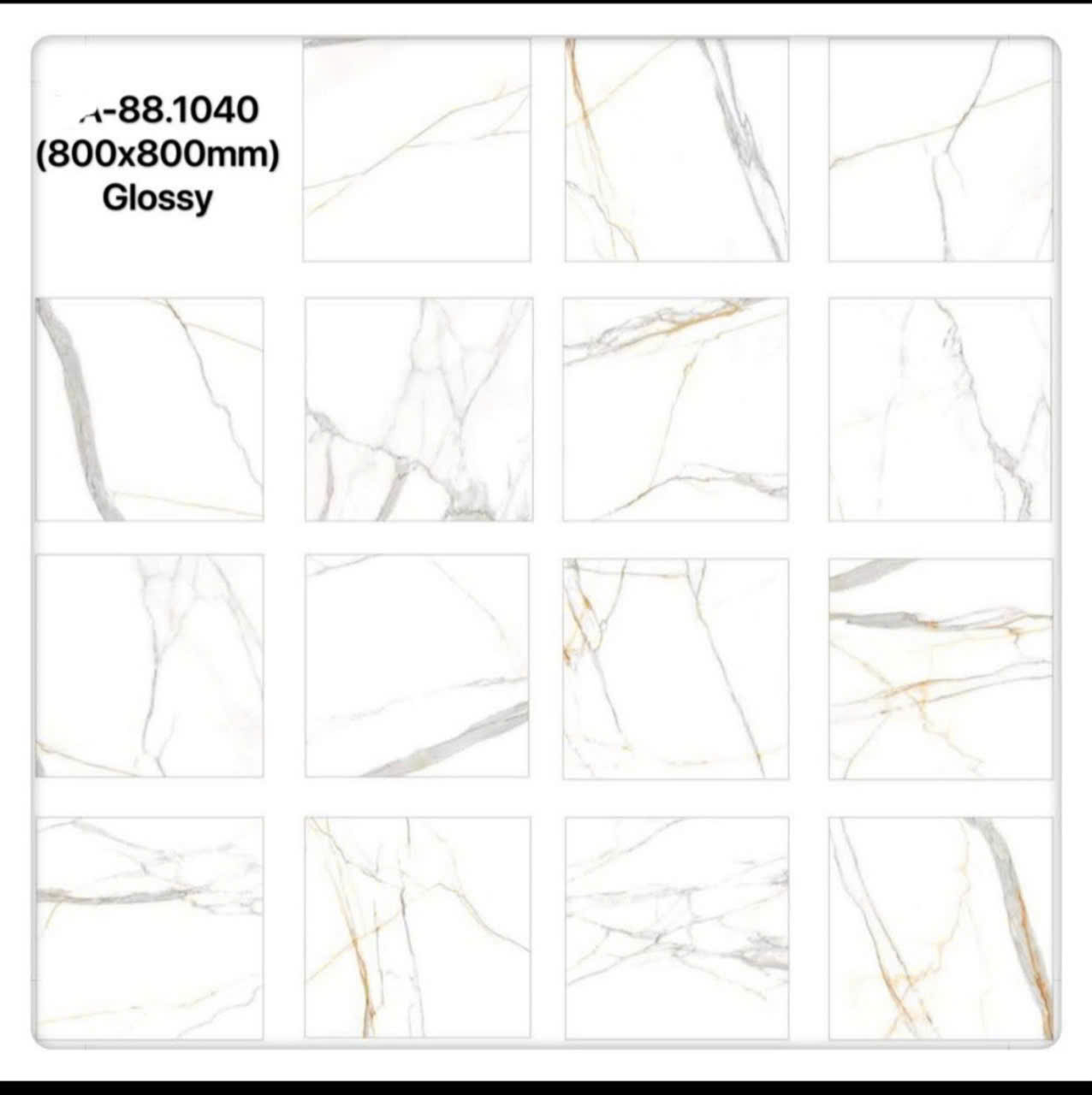 Gạch Khổ Lớn 80x80 Lát Nền Trắng Vân Vàng Nhập Khẩu