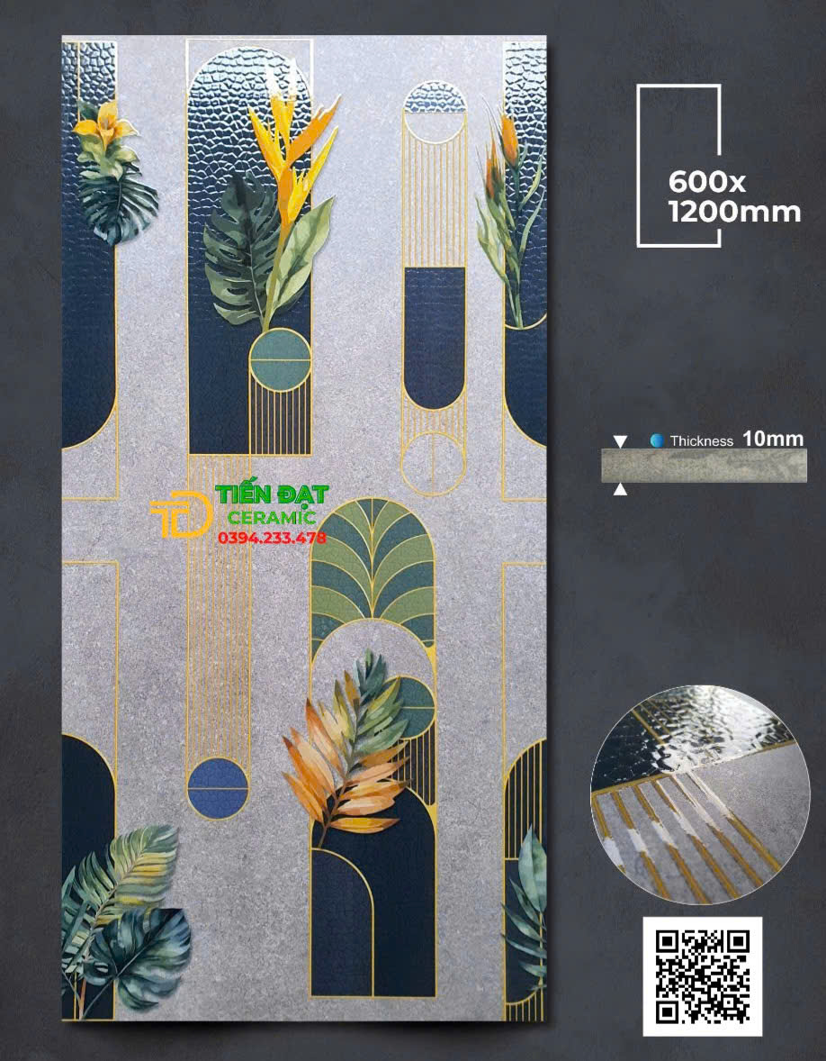 Gạch Khổ Lớn Apodio 60x120 Rải Hạt Trang Trí Hoa Văn