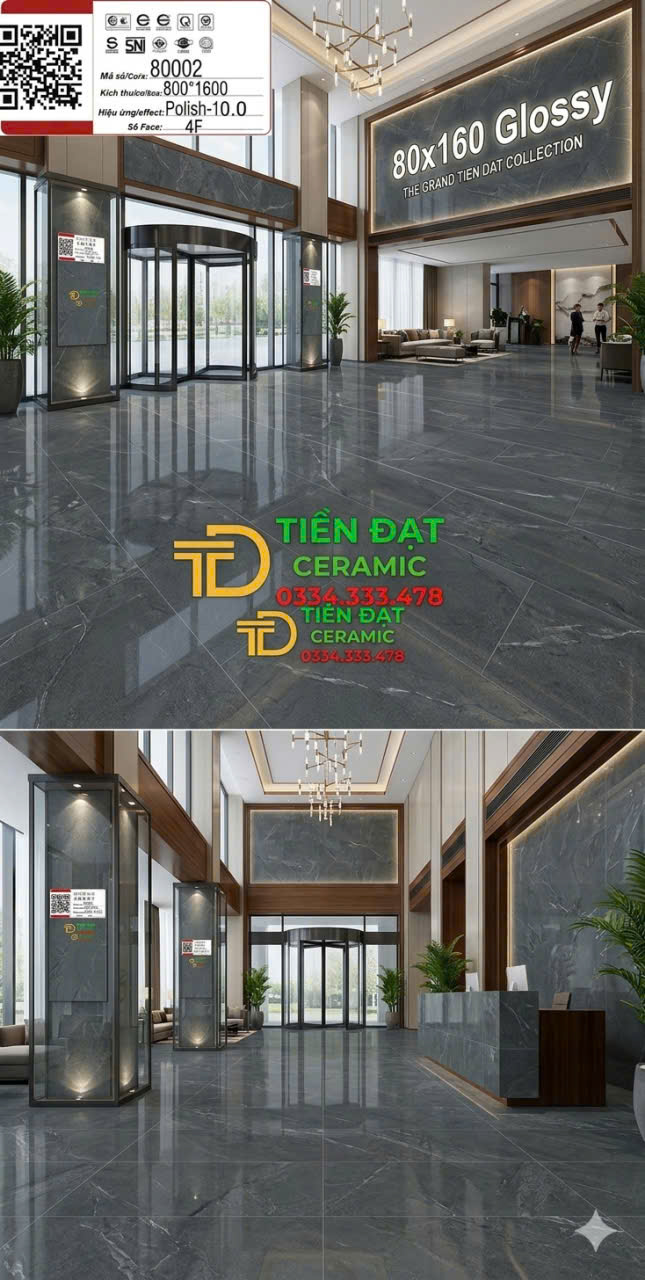 Gạch Khổ Lớn Prime 80x160 Vân Xám Đá Xuất Khẩu Châu Âu