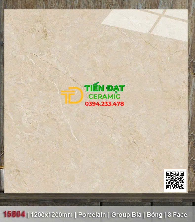 Gạch Lát Nền 120x120 Khổ Lớn Vân Vàng Cao Cấp Bình Tân