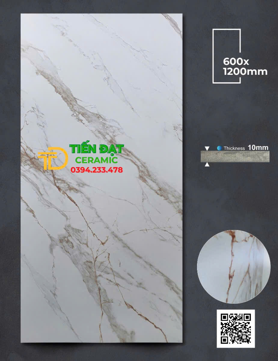 Gạch Lát Nền 60x120 Đá Mờ Mịn Trắng Vân Vàng Aopdio