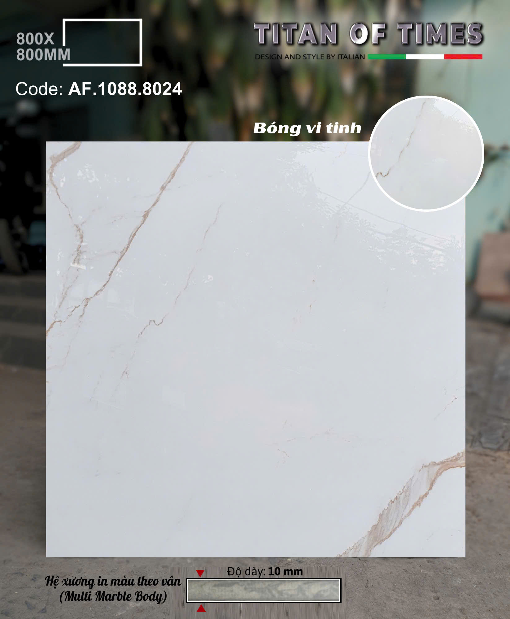 Gạch Lát Nền 80x80 Apodio Trắng Vân Vàng Tại Quận 7