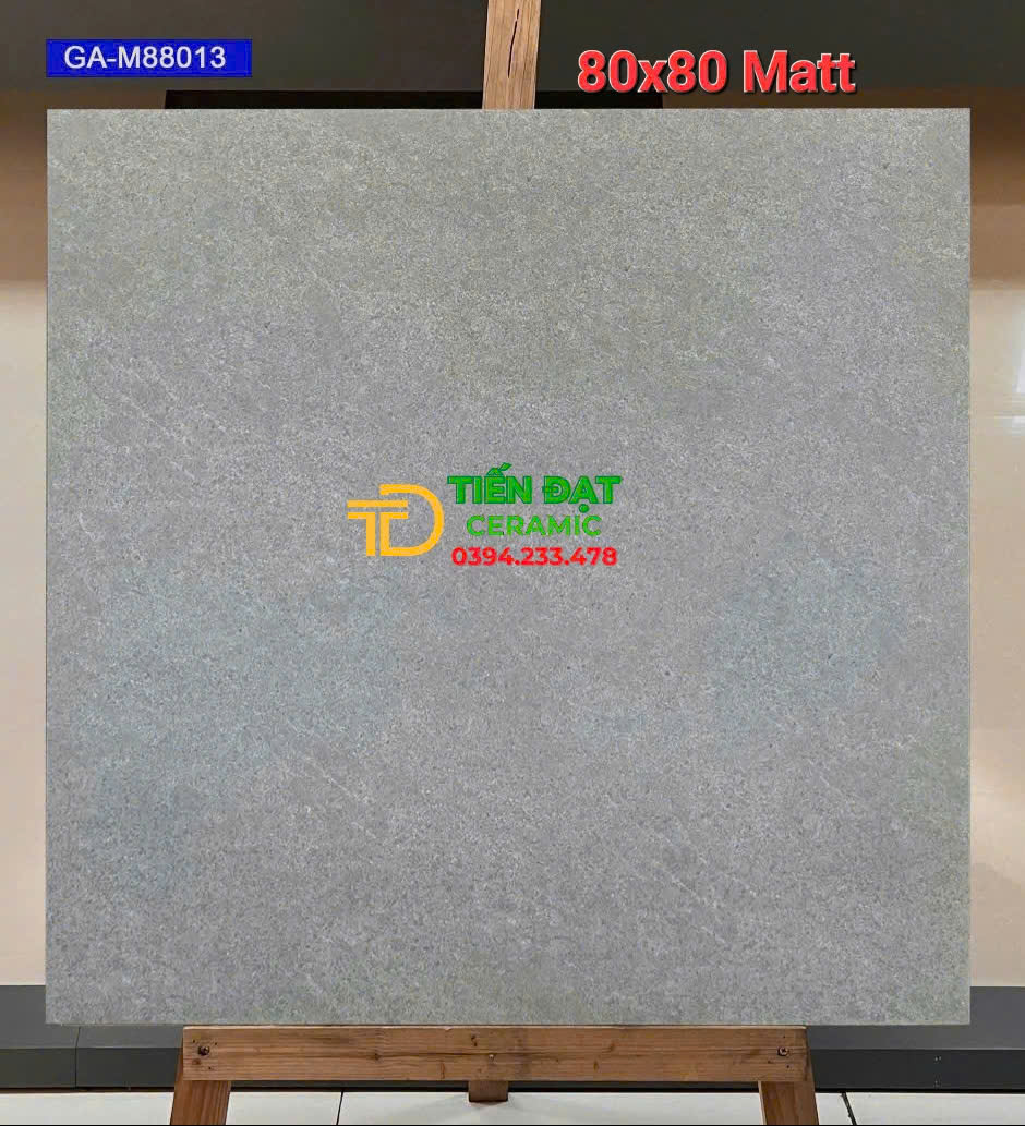 Gạch Lát Nền Cao Cấp 80x80 Đá Mờ Matt Vân Xám Việt Ý