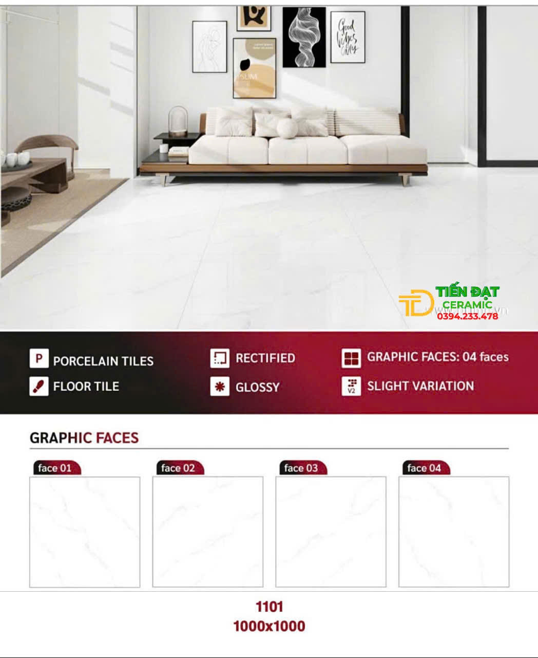 Kho Gạch Prime Cao Cấp 100x100 Trắng Vân Tại Bình Tân