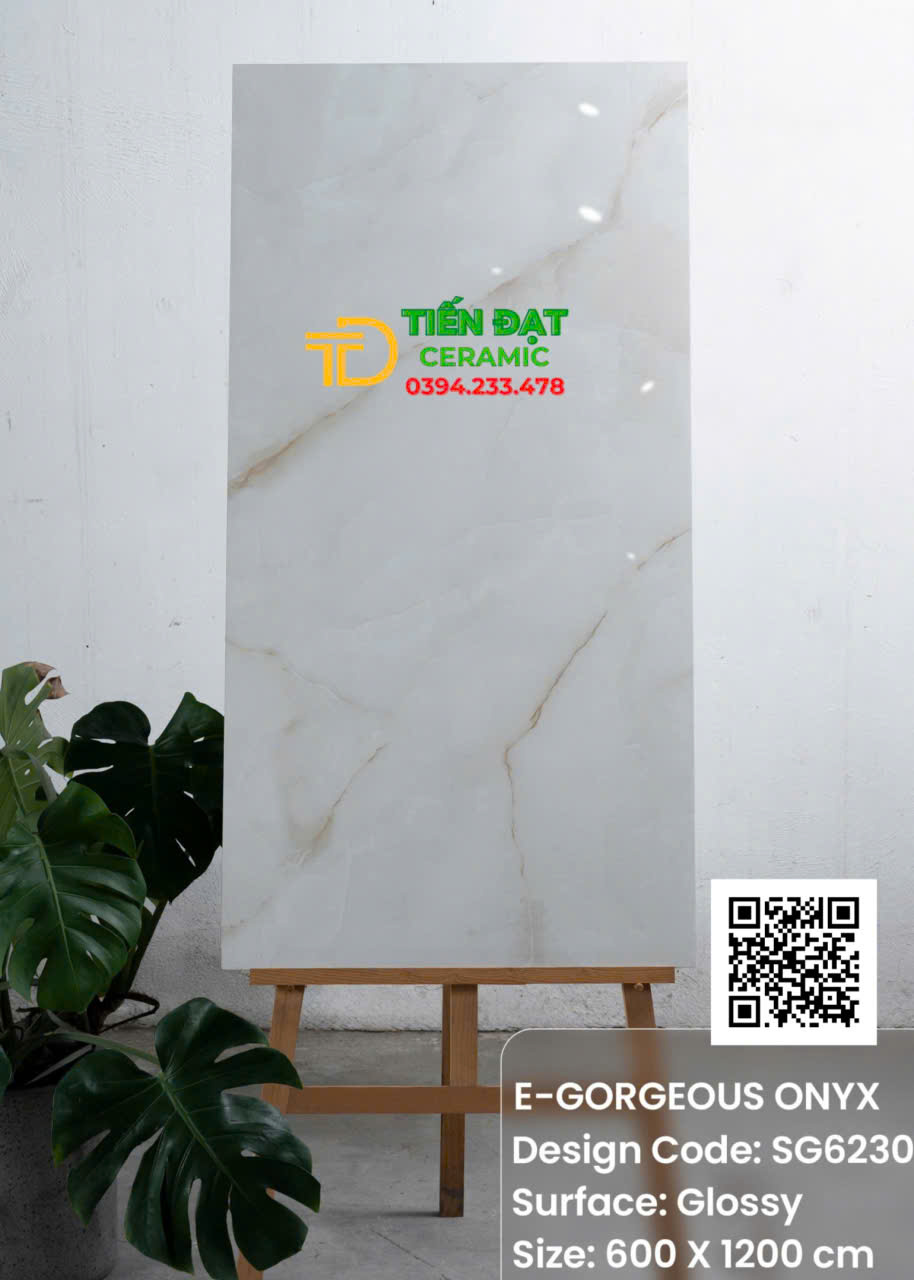 Gạch Lát Nền 60x120 Khổ Lớn Ấn Độ Trắng Vân Vàng