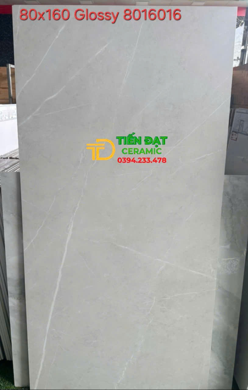 Gạch Lát Nền Phòng Khách 80x160 Vân Giả Đá Bóng Vi Tinh