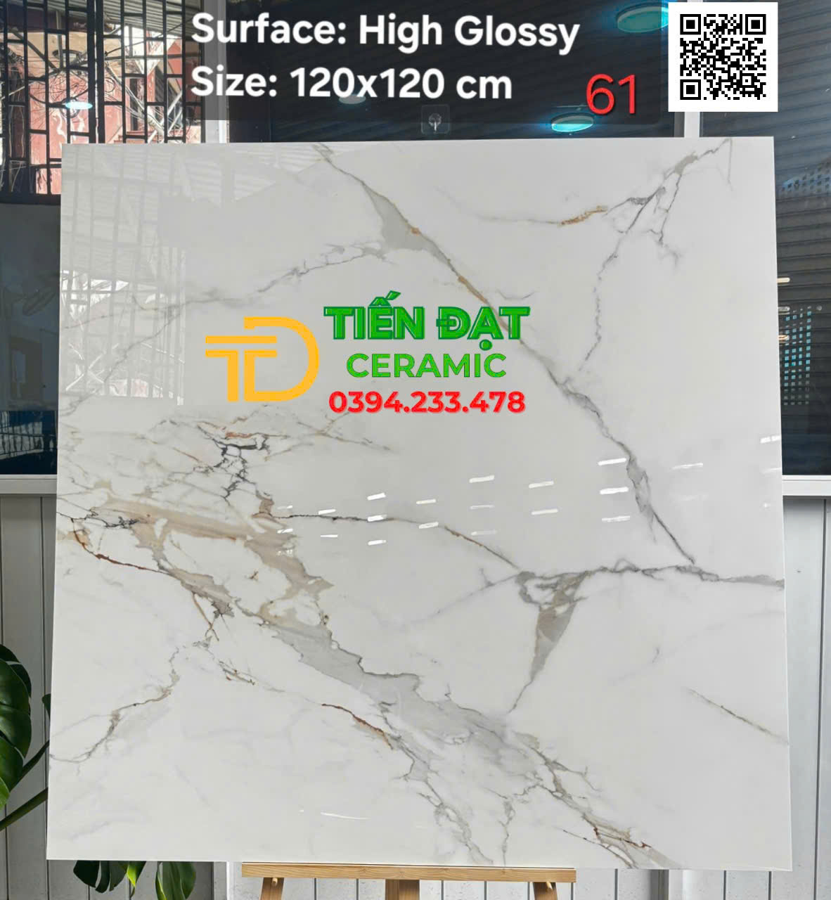 Gạch Nhập Khẩu Ấn Độ 120x120 Trắng Vàng Xám Khổ Lớn