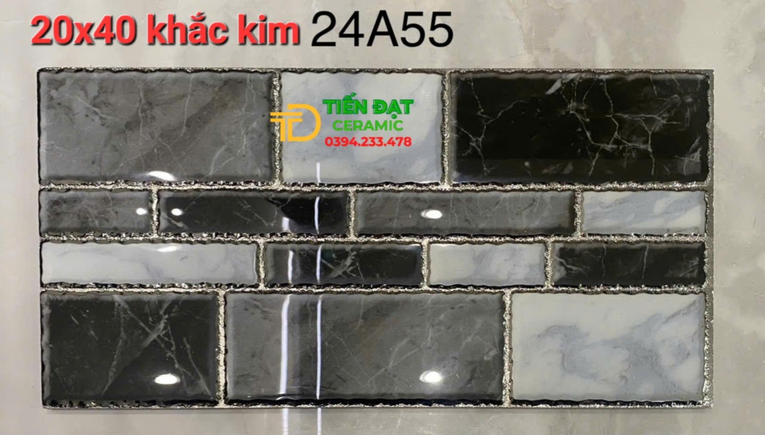 Gạch Nhập Khẩu TQ 20x40 Khắc Kim Cao Cấp