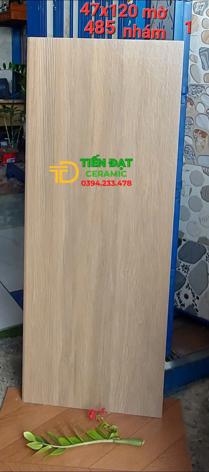 Gạch Nhập Khẩu TQ 47x120 Vân Gỗ Mờ Nhám Lát Cầu Thang 