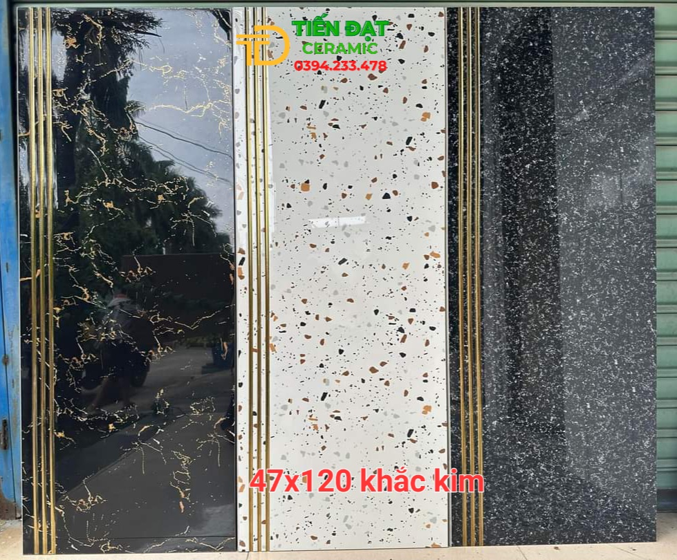 Gạch Nhũ Vàng 47x120 Giả Đá Hoa Cương Giá Rẻ Tại Lâm Đồng