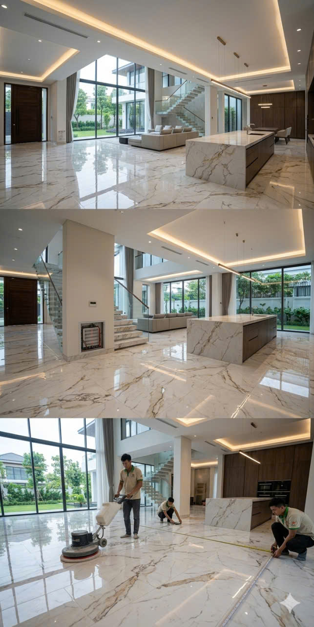 Gạch Ốp Lát Biệt Thự 80x160 Prime Bóng Kiếng Cao Cấp