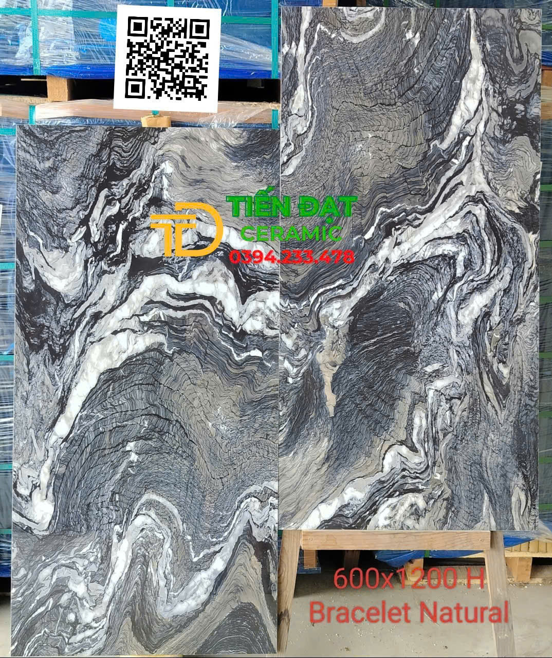 Gạch Ốp Lát Khổ Lớn 60x120 Bóng Kiếng Xám Trắng Giả Đá 