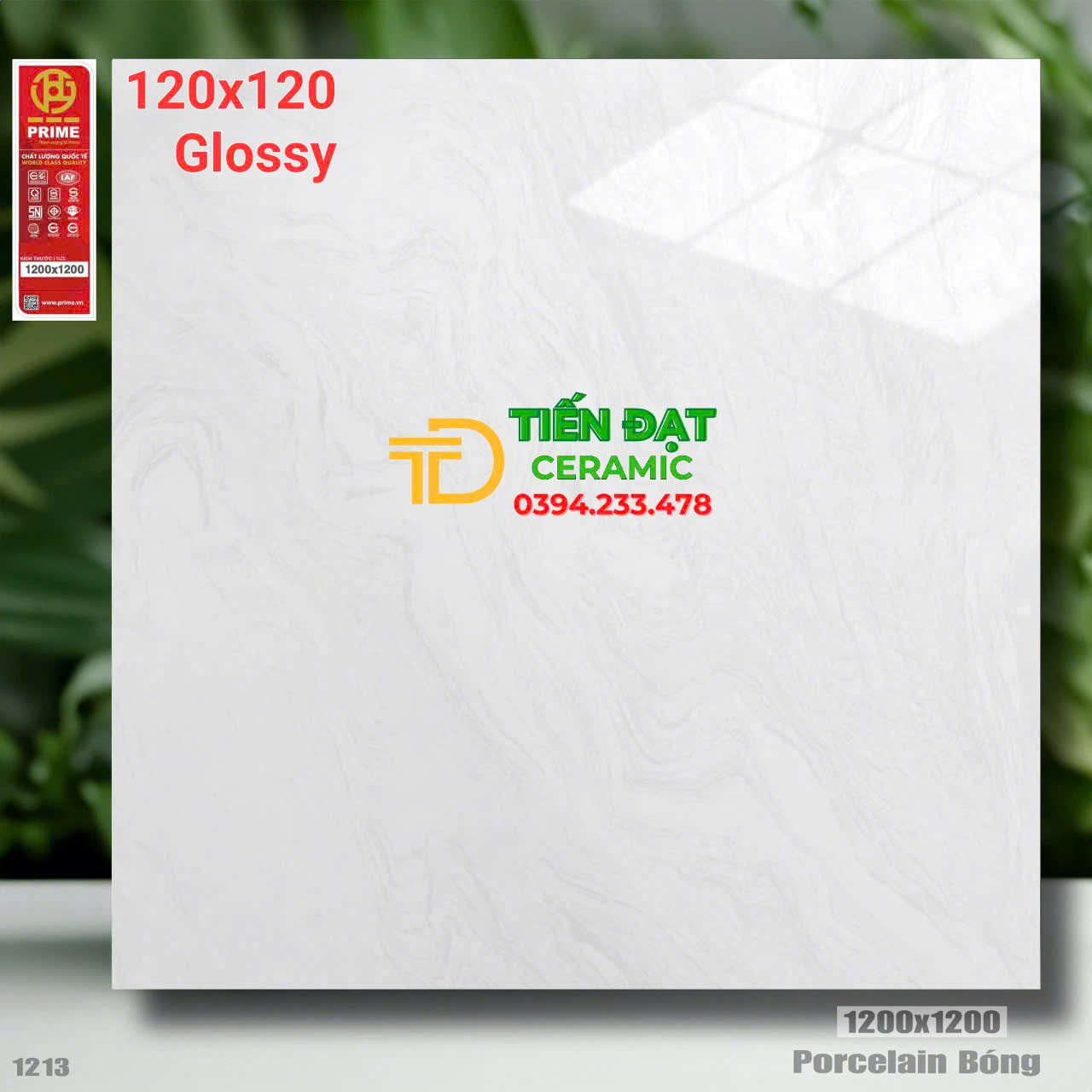 Gạch Ốp Lát Prime 120x120 Bóng Kiếng Ốp Tường Mẫu Mới