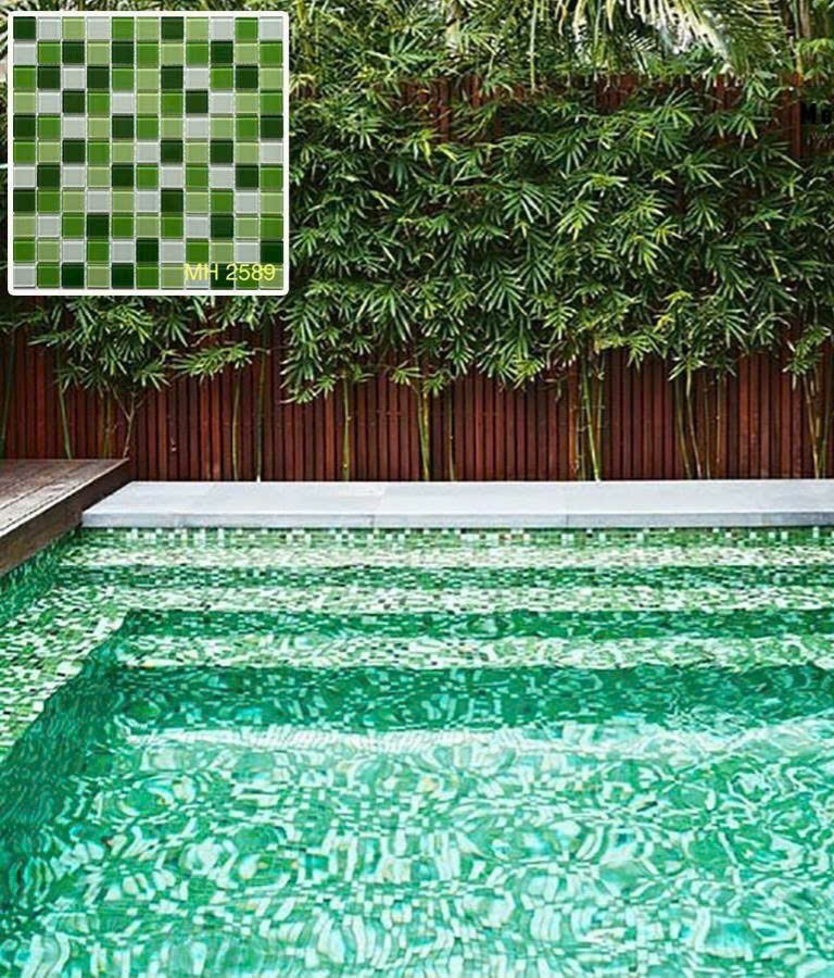 Gạch Thủy Tinh Mosaic 30x30 Cao Cấp Ốp Lát Hồ Bơi